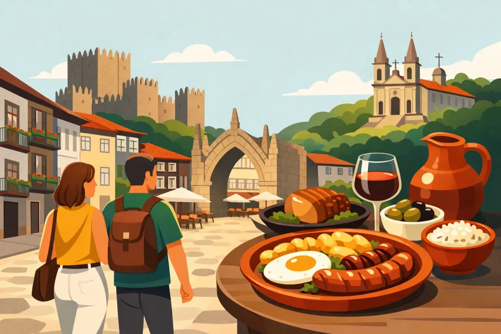Onde comer comida típica em Guimarães a pé