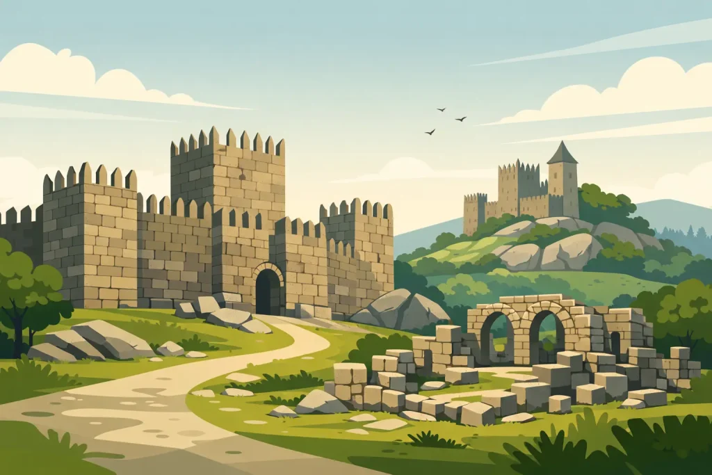 História da muralha de Guimarães e vestígios