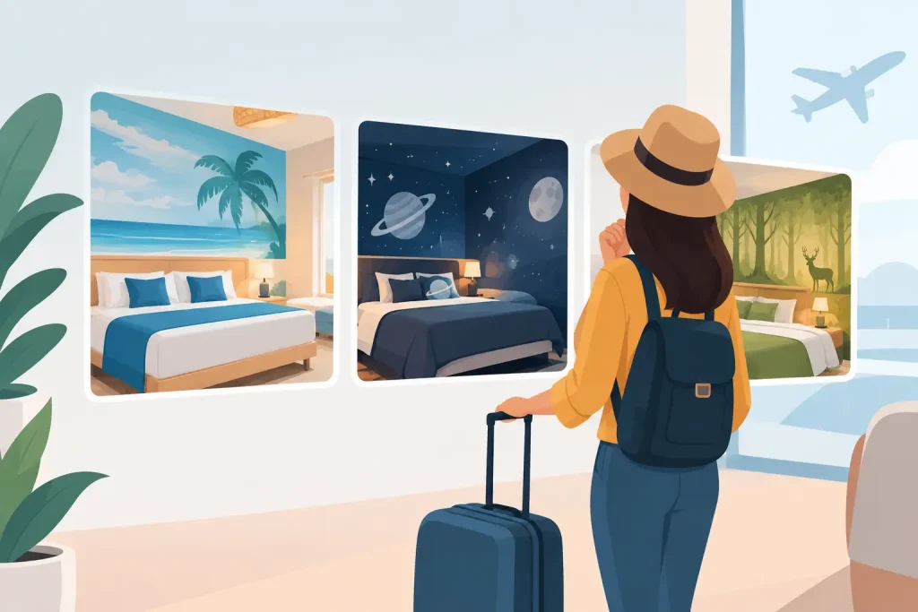 Como escolher quarto temático numa viagem