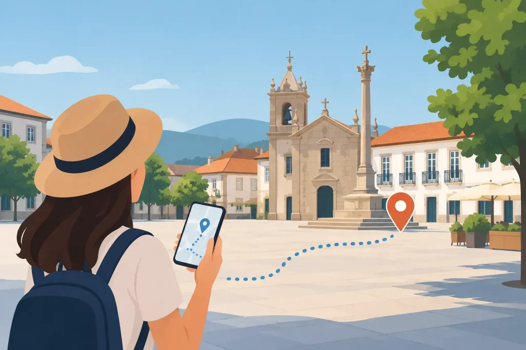Qual a distância até ao Largo da Oliveira?