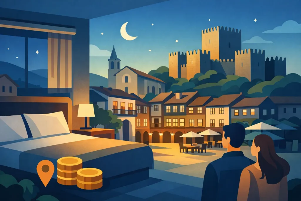 Quanto custa dormir em Guimarães no centro?